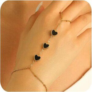 Hand Chain Bracelet Ring Bracelet Hand Chain 14k Gold Bracelets